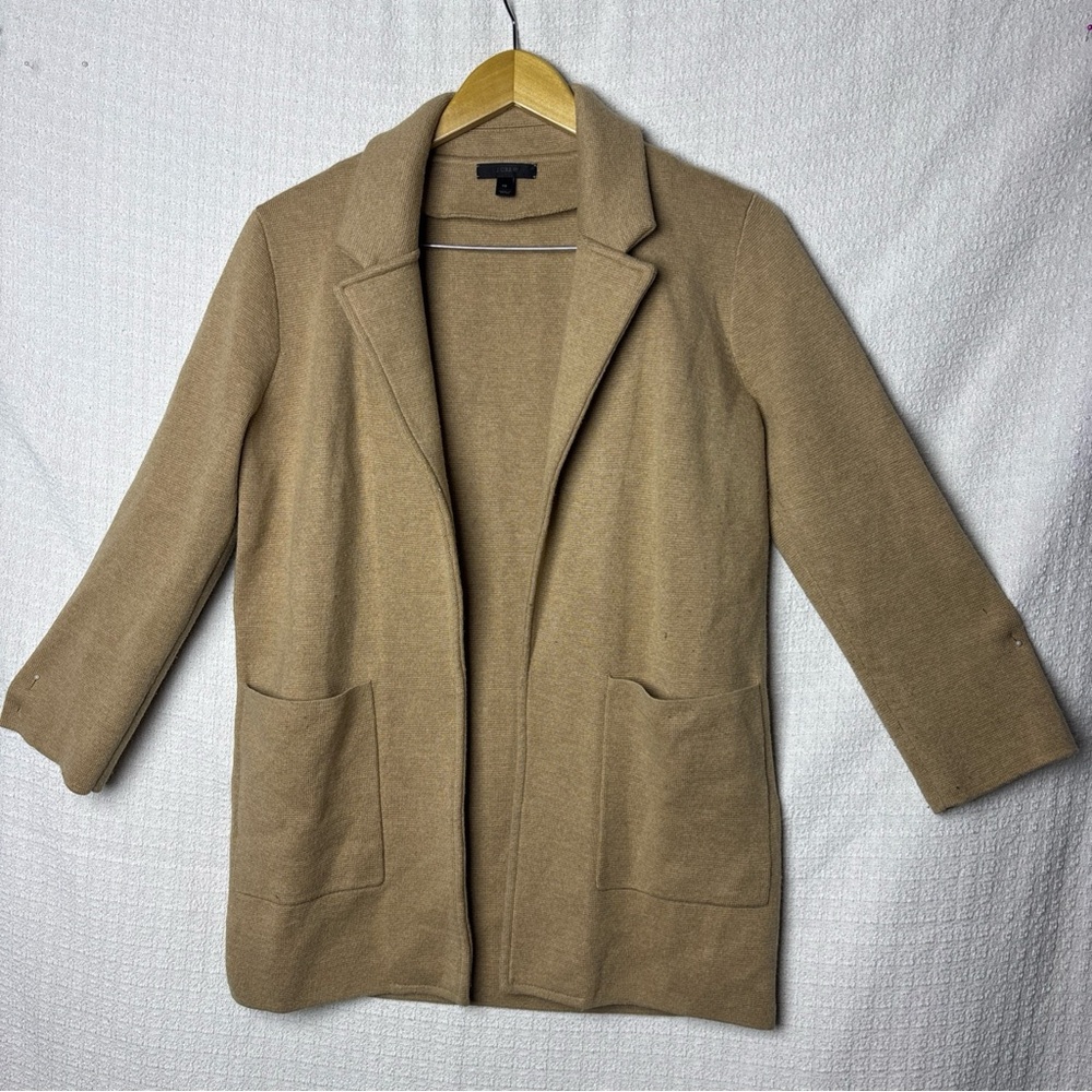 J. Crew Women's Tan‎ Open-Front Blazer